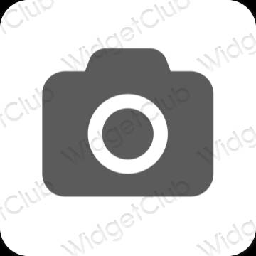 Естетичен сиво Camera икони на приложения
