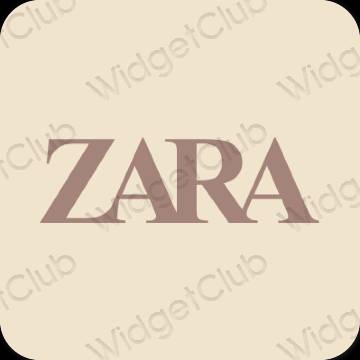 審美的 淺褐色的 ZARA 應用程序圖標