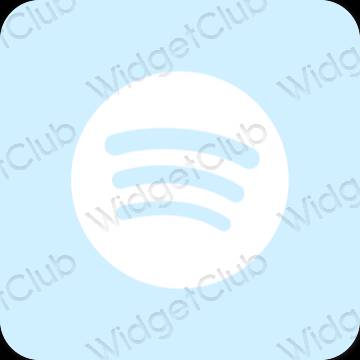 Estético azul pastel Spotify ícones de aplicativos