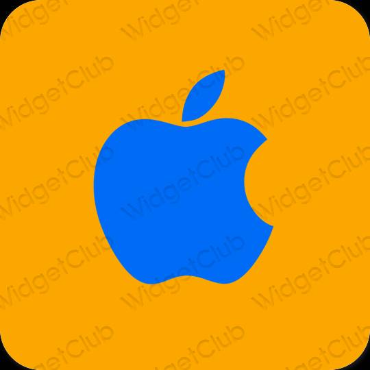 زیبایی شناسی نارنجی AppStore آیکون های برنامه