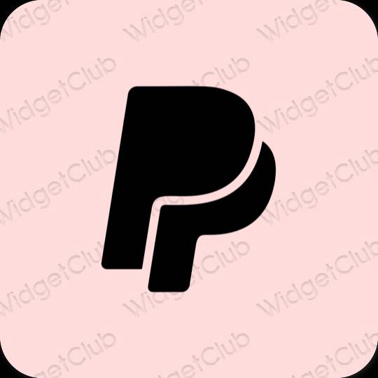 Естетичен розово Paypal икони на приложения