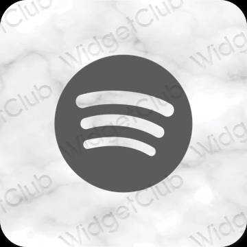 אֶסתֵטִי אפור Spotify סמלי אפליקציה