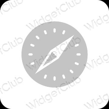 Estetis Abu-abu Safari ikon aplikasi