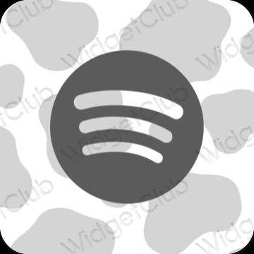 Estetico grigio Spotify icone dell'app