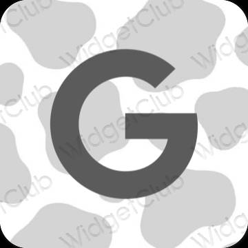 אֶסתֵטִי אפור Google סמלי אפליקציה