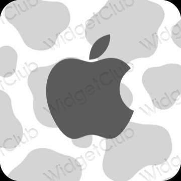 Estetik gri Apple Store uygulama simgeleri
