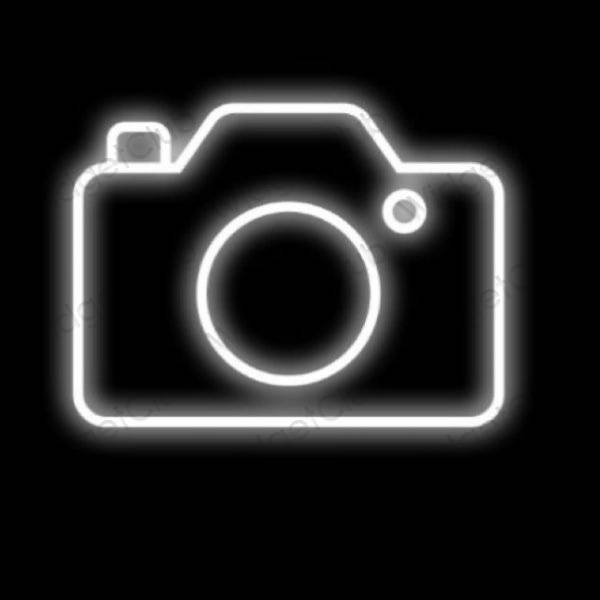 Aesthetic black Camera app icons