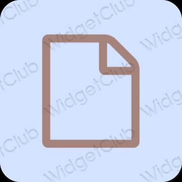 Estetico blu pastello Files icone dell'app