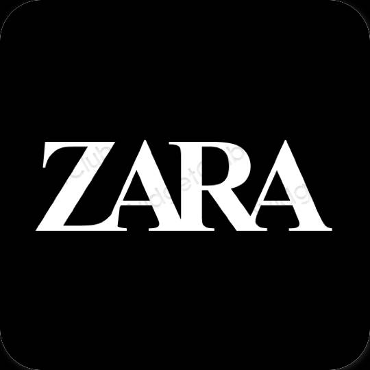 אֶסתֵטִי שָׁחוֹר ZARA סמלי אפליקציה