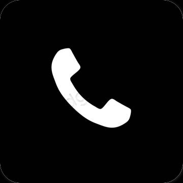 Estetico Nero Phone icone dell'app