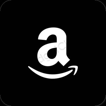 Ästhetisch Schwarz Amazon App-Symbole