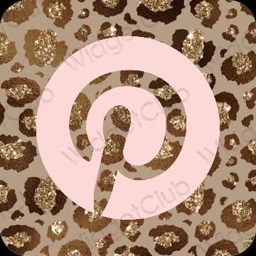 Estetsko pastelno roza Pinterest ikone aplikacij