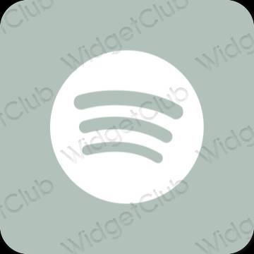Estetis hijau Spotify ikon aplikasi