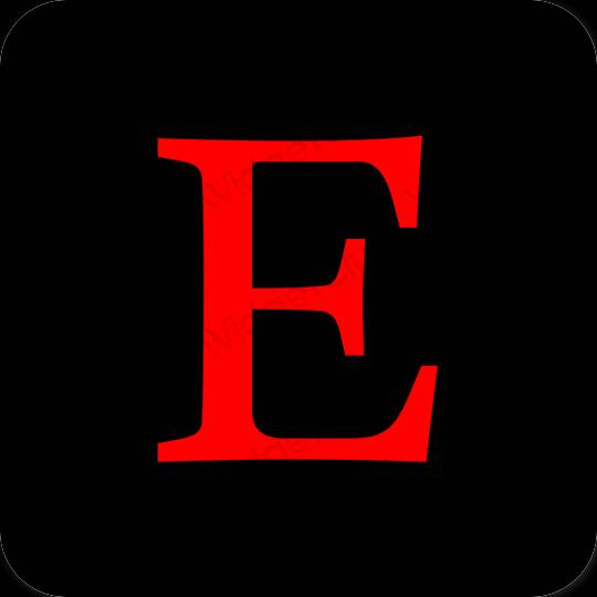 Estetsko Črna Etsy ikone aplikacij