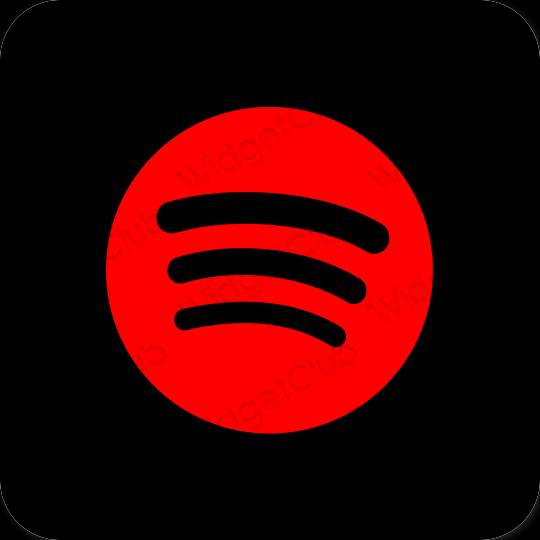 Estetis hitam Spotify ikon aplikasi