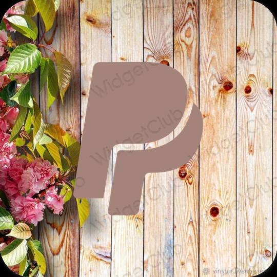 Estético marrón PayPay iconos de aplicaciones