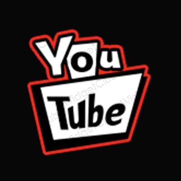 Pictograme pentru aplicații Youtube estetice