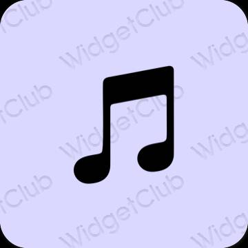 Estetis biru pastel LINE MUSIC ikon aplikasi