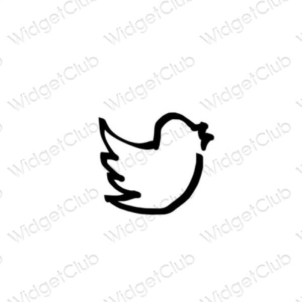 جمالية Twitter أيقونات التطبيقات