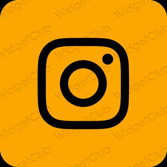Estetické oranžová Instagram ikony aplikácií