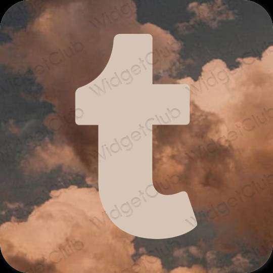 Estetico beige Tumblr icone dell'app