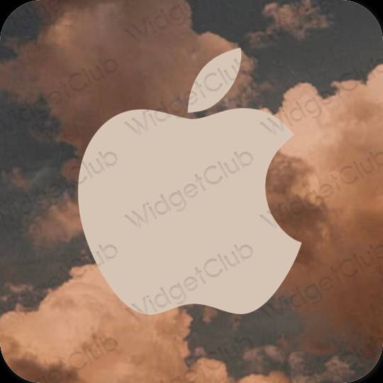 Estetyka beżowy Apple Store ikony aplikacji