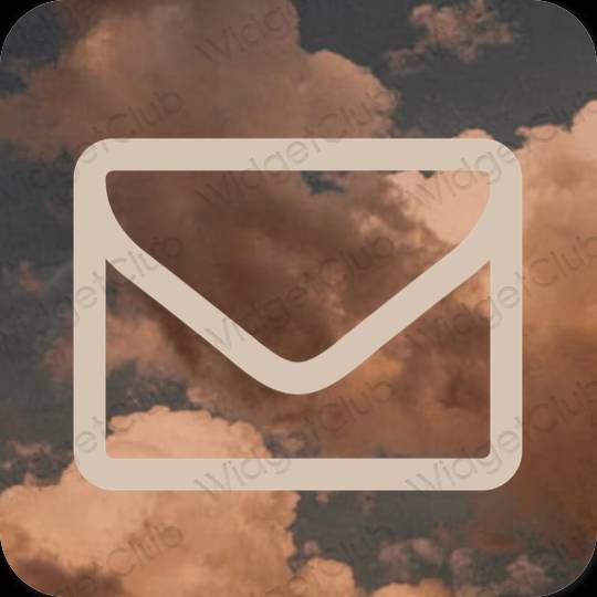 Estetic bej Mail pictogramele aplicației