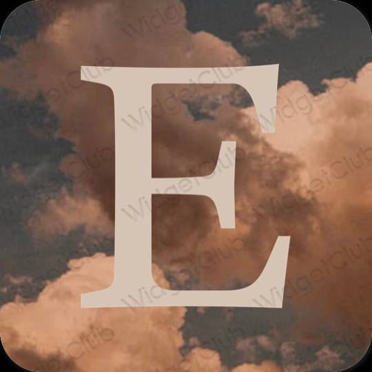 Aesthetic beige Etsy app icons