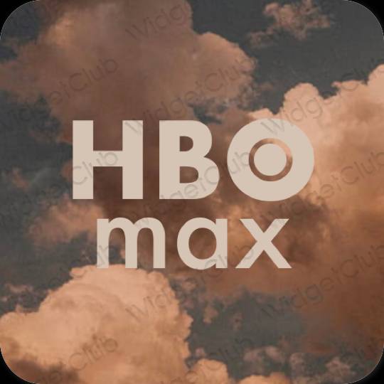 Estetik kuning air HBO MAX ikon aplikasi