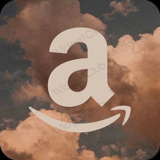 審美的 淺褐色的 Amazon 應用程序圖標