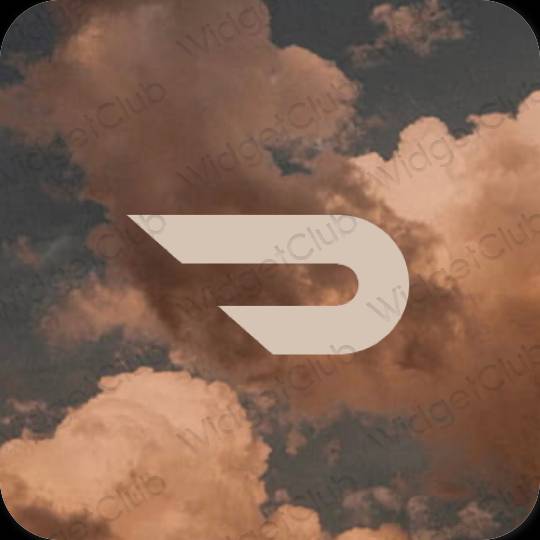 Estetyka beżowy Doordash ikony aplikacji