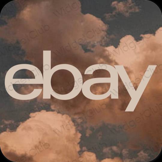 미적인 베이지 eBay 앱 아이콘