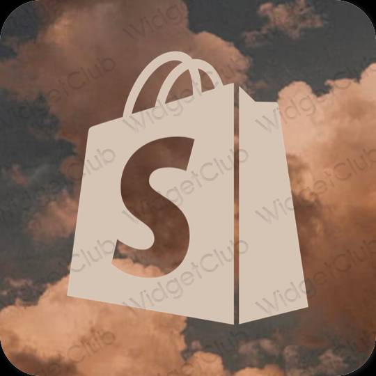 Æstetisk beige Shopify app ikoner