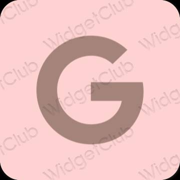 미적인 분홍 Google 앱 아이콘