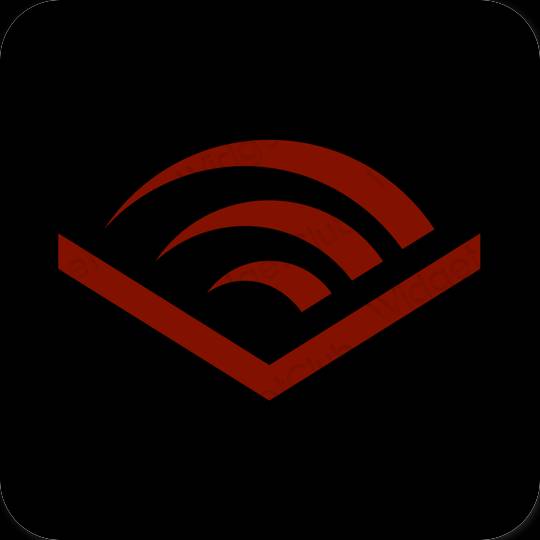 Естетски црн Books иконе апликација
