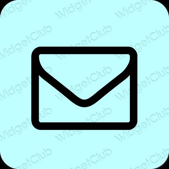 Estético azul pastel Mail ícones de aplicativos