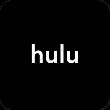 미적인 검은색 hulu 앱 아이콘