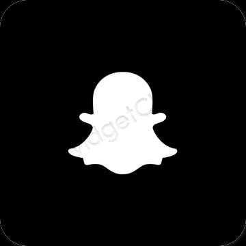 Estetik hitam snapchat ikon aplikasi