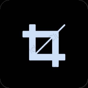 Estetisk svart CapCut app ikoner