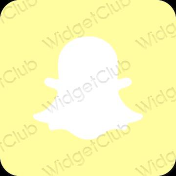 Естетичний жовтий snapchat значки програм