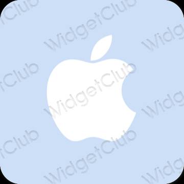 Естетичен пастелно синьо Apple Store икони на приложения