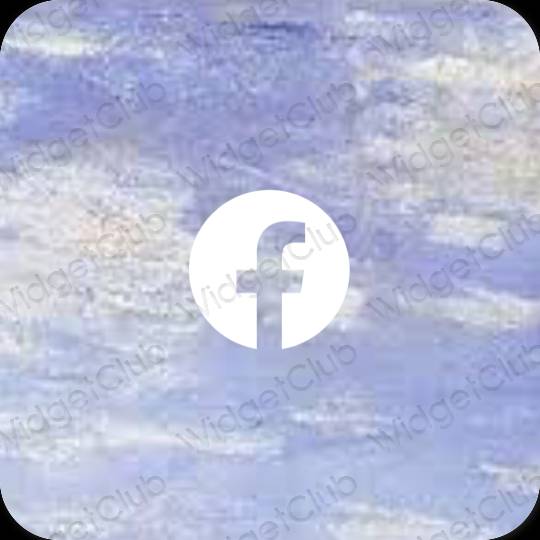Icônes d'application Facebook esthétiques