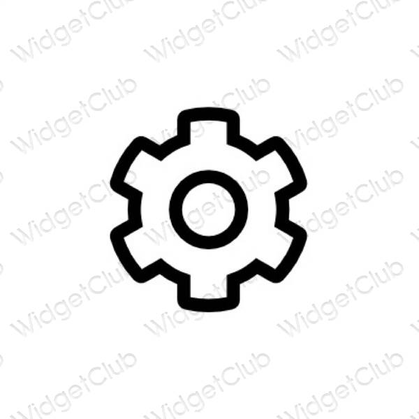Icônes d'application Settings esthétiques