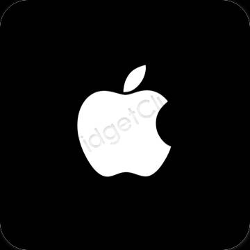 Esthétique noir Apple Store icônes d'application