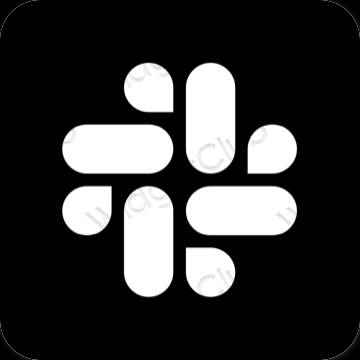 אֶסתֵטִי שָׁחוֹר Slack סמלי אפליקציה