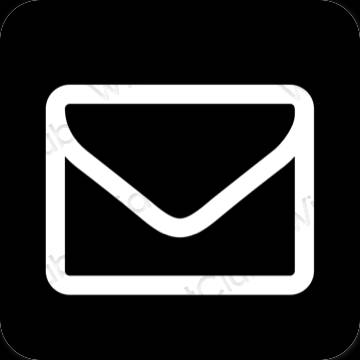 Esteetiline must Mail rakenduste ikoonid