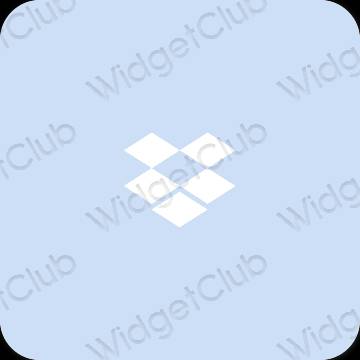эстетический пастельно-голубой Dropbox значки приложений