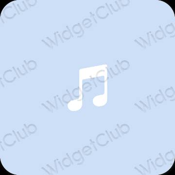 Estetski pastelno plava Apple Music ikone aplikacija