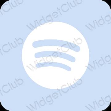 Estetik pastel mavi Spotify uygulama simgeleri