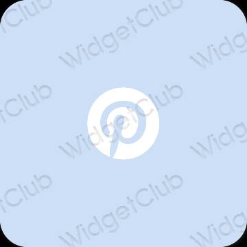 Естетски пастелно плава Pinterest иконе апликација